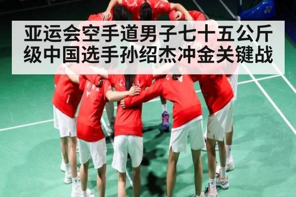 亚运会空手道男子七十五公斤级中国选手孙绍杰冲金关键战